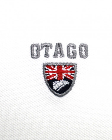Broderie côté coeur du polo Montlery Otago Ecru pour homme