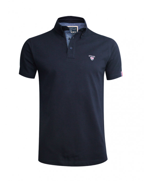 Polo Montlery Otago manches courtes bleu marine homme