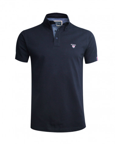 Polo Montlery Otago manches courtes bleu marine homme