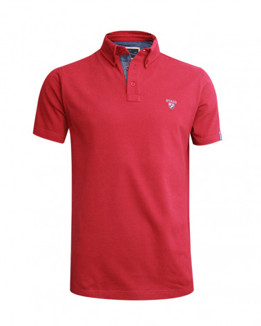 Polo Montlery Otago manches courtes bordeaux homme