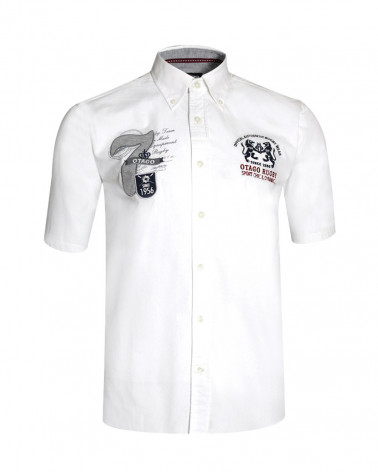 Chemise Rome old blanche manches courtes Otago homme