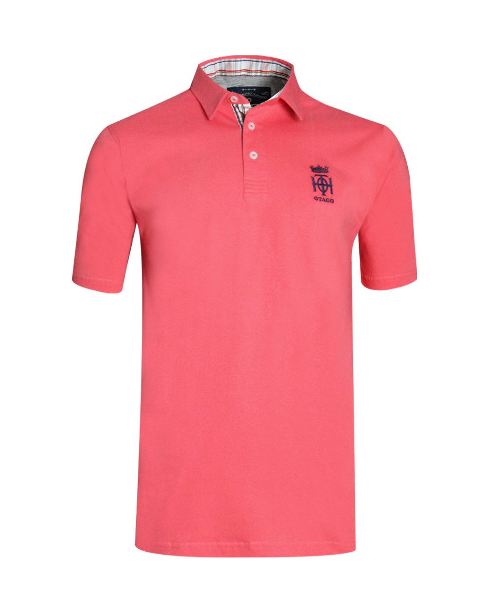 Polo OTH Otago manches courtes corail homme