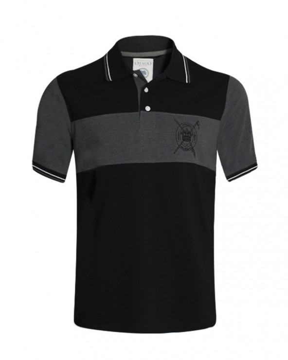 Polo Marty manches courtes noir gris homme