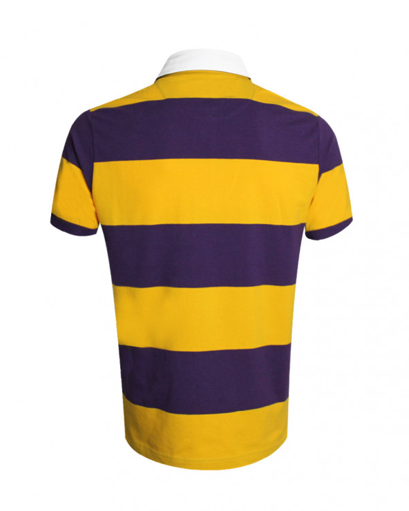 Dos du polo Corona Otago Violet - jaune pour homme