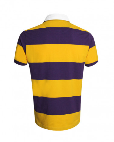 Dos du polo Corona Otago Violet - jaune pour homme