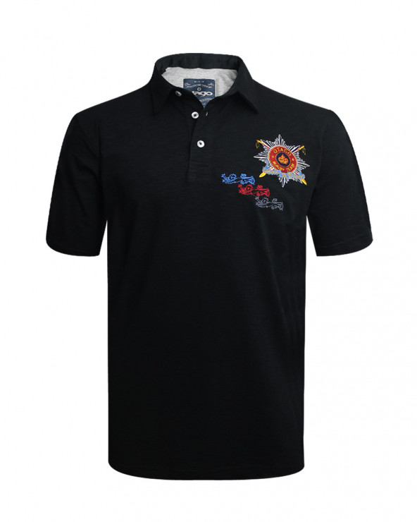 Polo Leone Otago manches courtes noir homme