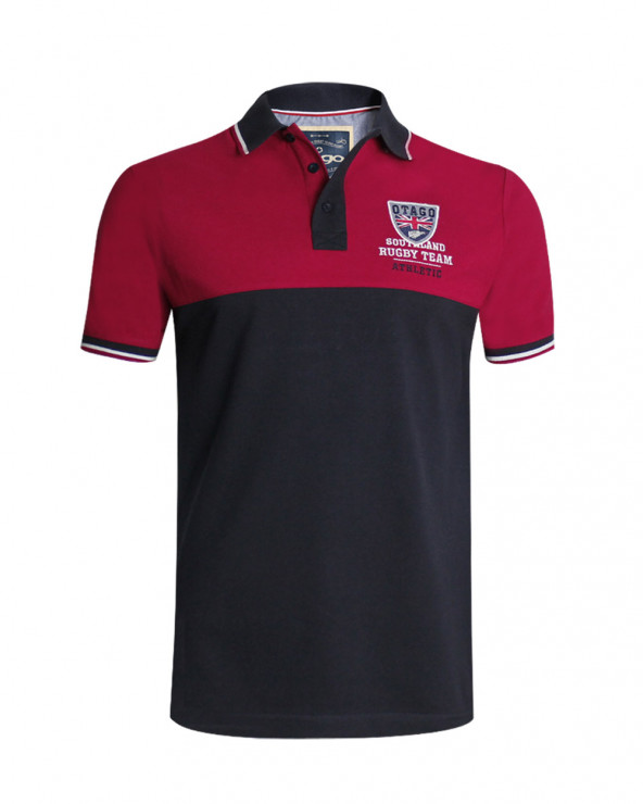 Polo Rinasoul Otago marine/bordeaux pour homme