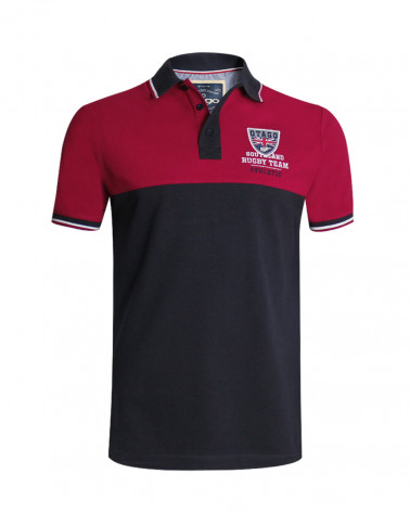 Polo Rinasoul Otago marine/bordeaux pour homme