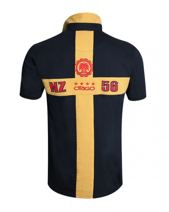 Polo Cross Otago manches courtes marine homme