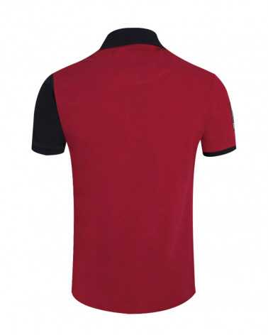 Dos du polo Flashpiké Otago bordeaux pour homme
