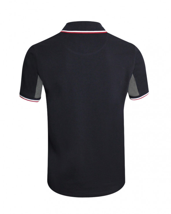 Dos du polo Deauville Otago marine/gris pour homme