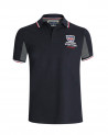 polo Deauville Otago rugby manches courtes marine gris homme