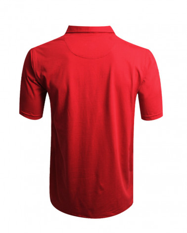 Dos du polo Oth Otago rouge pour homme