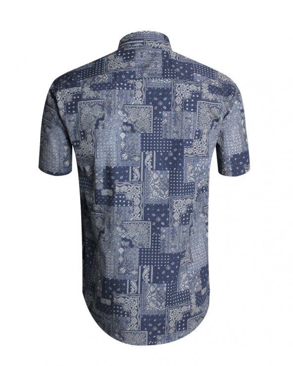 Dos de la chemise Patch Otago denim pour homme