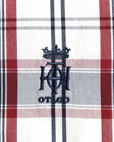 Broderie côté coeur de la chemise 341 Otago écru pour homme