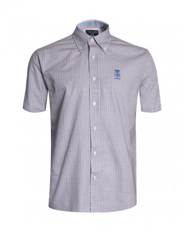 Chemise manches courtes E2001 Otago bleue homme