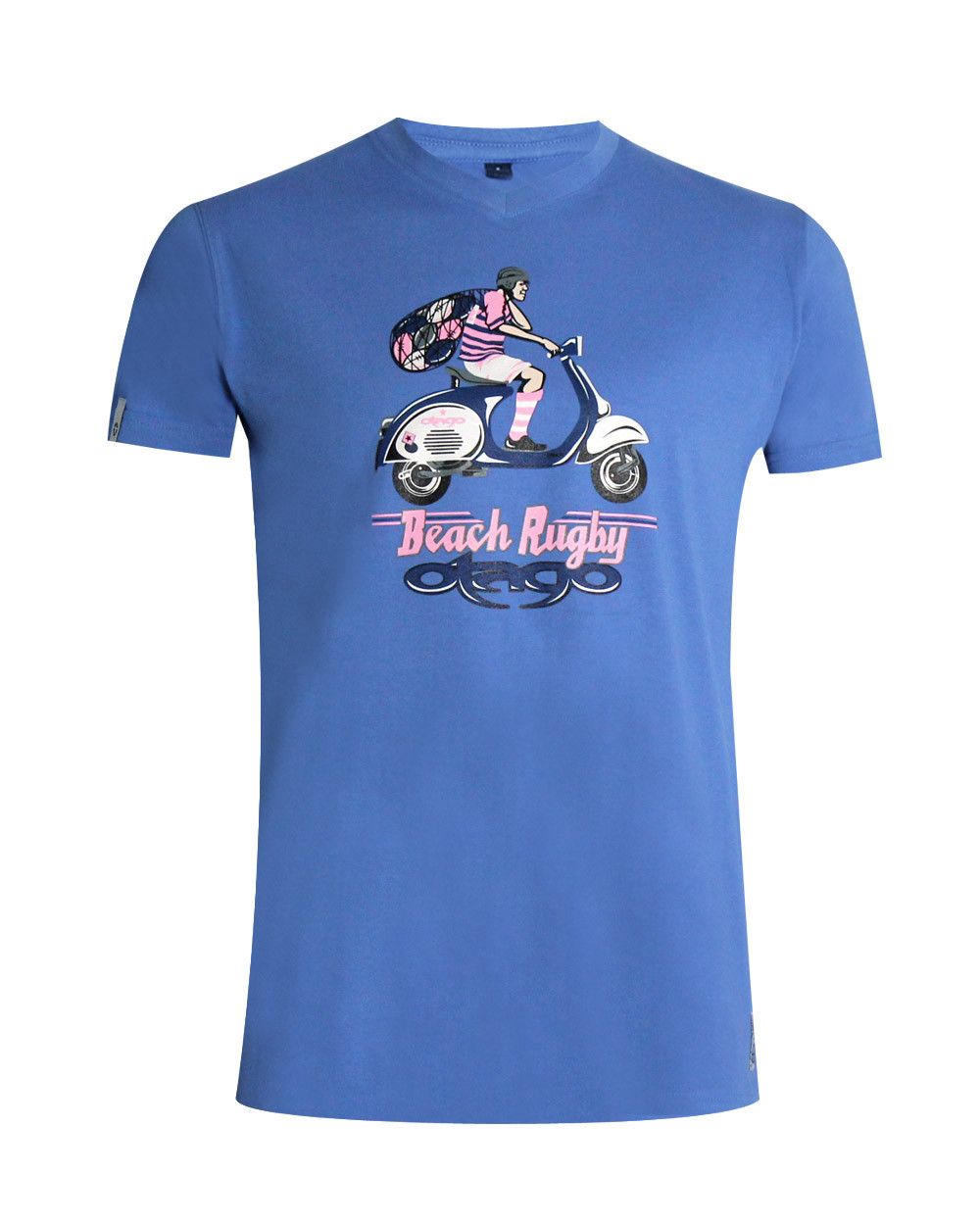 T-shirt col V Vespa bleu lavande Otago homme