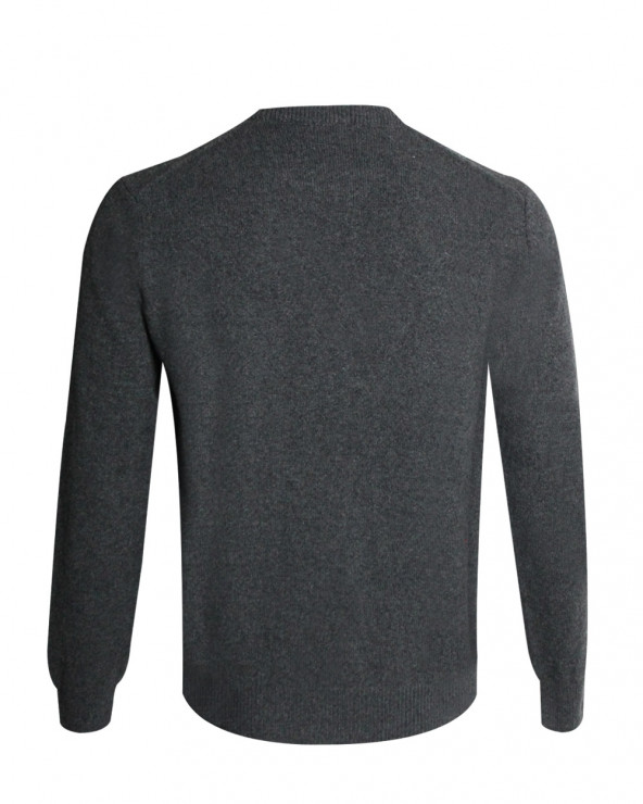 Dos du Pull Buenos Aires col rond Otago gris anthracite homme