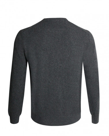 Dos du Pull Buenos Aires col rond Otago gris anthracite homme
