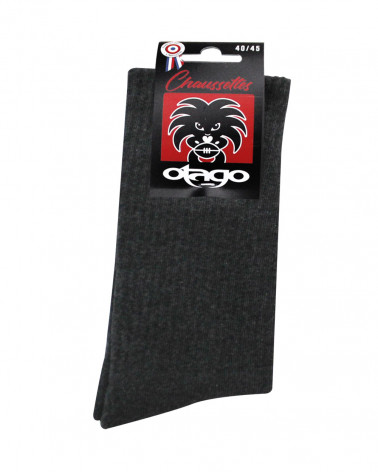 Chaussettes Otago rugby gris chiné homme