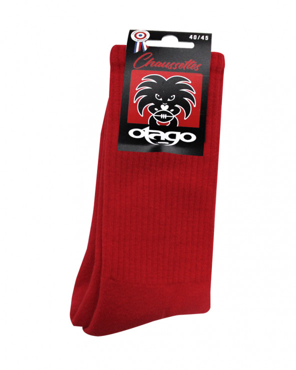 Chaussettes Otago rugby rouges homme