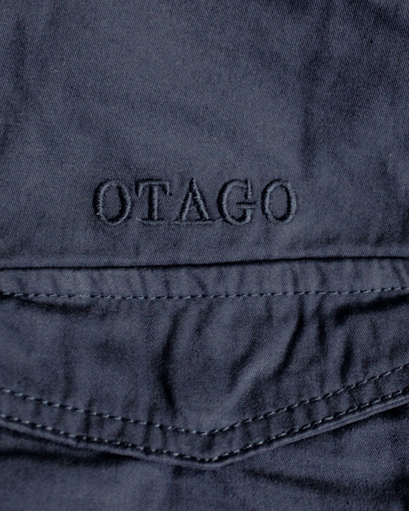 Broderie côté coeur de la parka Lomontain Otago bleu marine pour homme