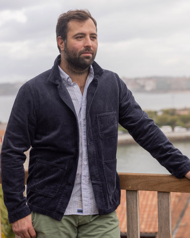 Veste velours Van Gogh Otago rugby gris homme