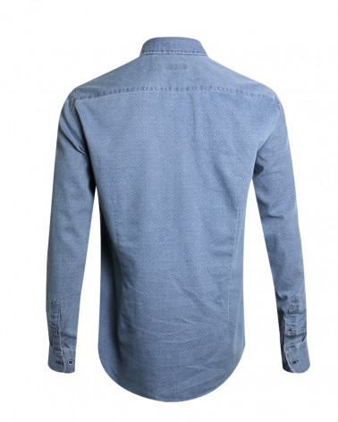 Dos de la chemise Jeans pune Otago bleu ciel pour homme
