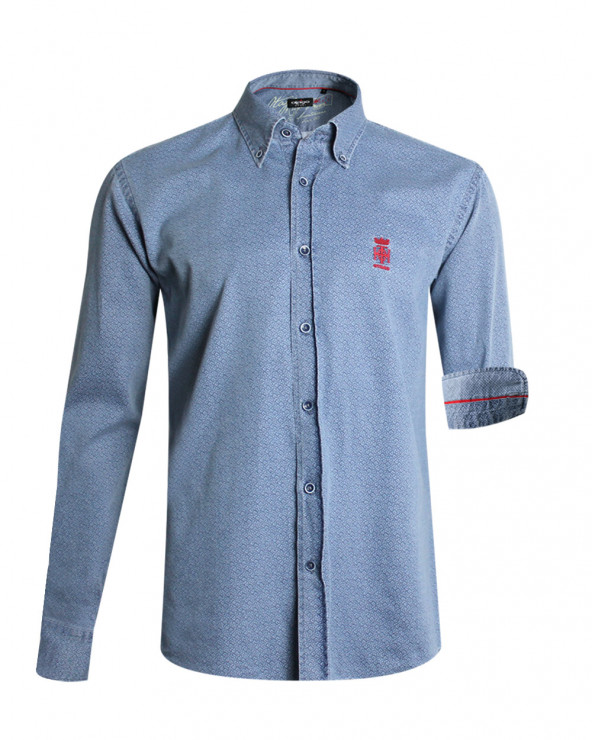 Chemise manches longues PUNE Otago bleu ciel homme