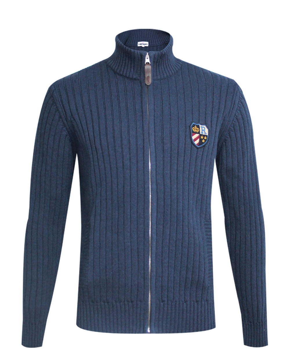 Gilet pull zip MILAN Otago rugby bleu homme