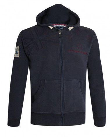 Sweat zip capuche BAMAO Otago rugby homme marine