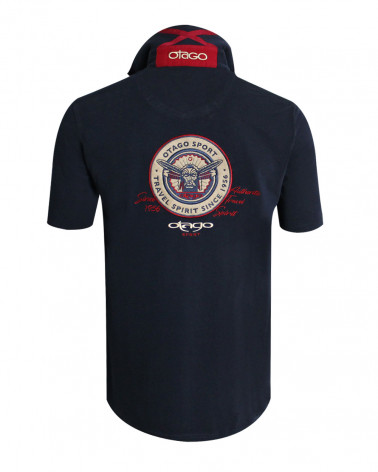 Polo manches courtes Fighter Otago rugby marine homme