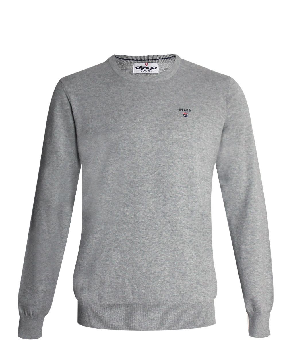 Pull col rond coton Buenos aires Otago gris clair homme