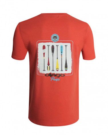 Dos sérigraphié du tee-shirt Paddle Otago paprika