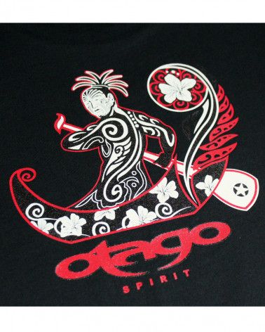 Dos sérigraphié du tee-shirt Wave Otago noir pour homme