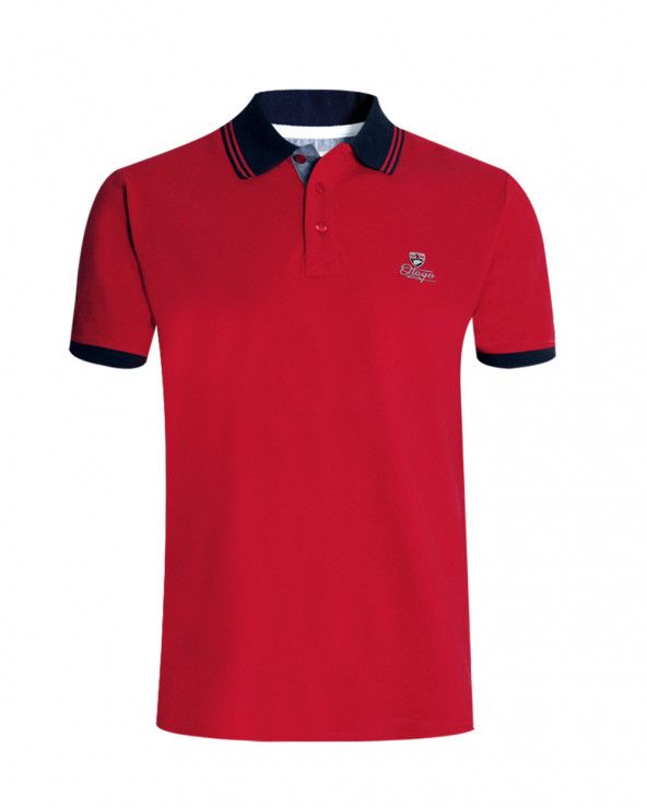 Polo manches courtes Griffax Otago rugby rouge pour homme