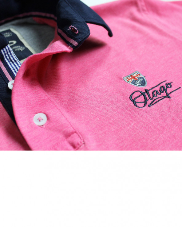 Détails produit du polo Spiripague rose pour homme