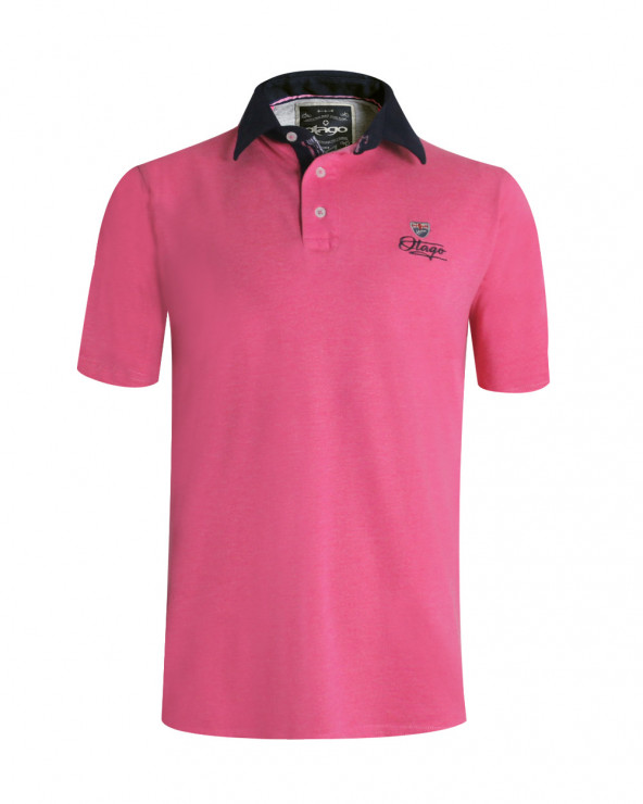 Polo Spiripague rose chiné pour homme