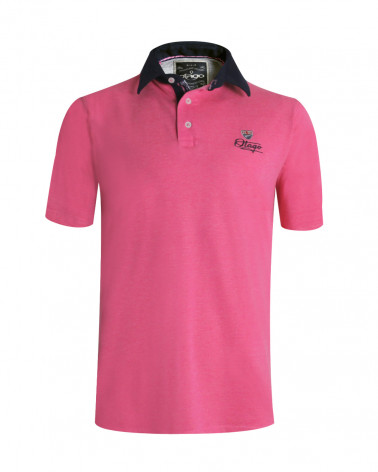 Polo Spiripague rose chiné pour homme