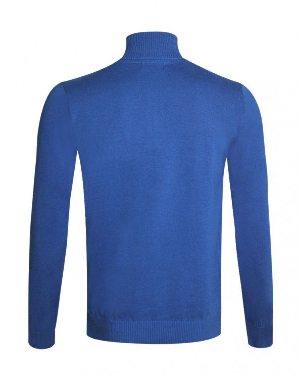 Dos du pull Bologne Otago indigo pour homme