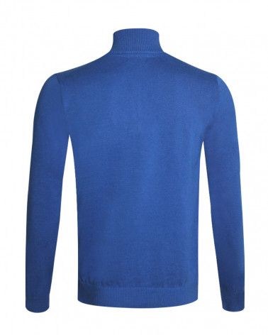 Dos du pull Bologne Otago indigo pour homme