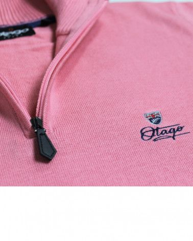 Détail produit du pull Bologne Otago rose pour homme