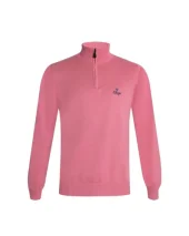 BOLOGNE PULL COL 3/4 ZIP OTAGO ROSE