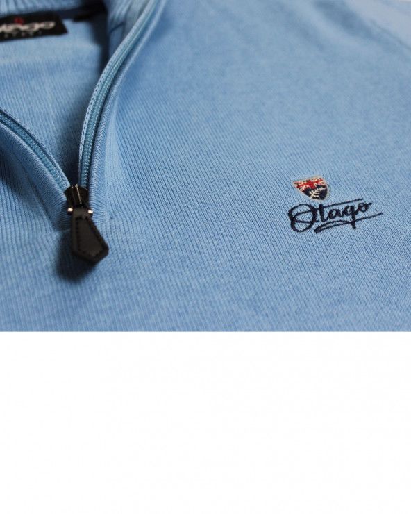 Détail produit du pull Bologne Otago bleu ciel pour homme