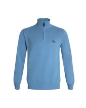 BOLOGNE PULL COL 3/4 ZIP OTAGO BLEU CIEL BOLOGNE PULL COL 3/4 ZIP OTAGO BLEU CIEL