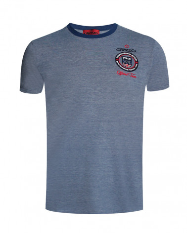 Tee-shirt OTABADGE rayé Otago rugby bleu homme