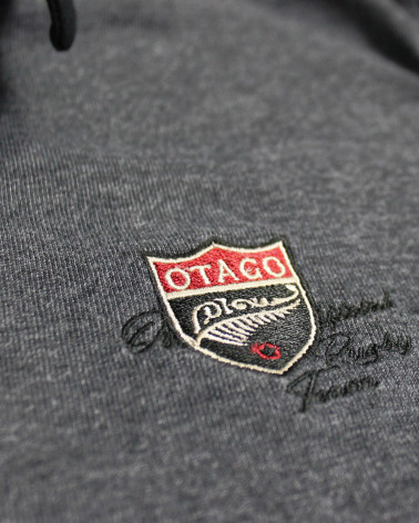Broderie côté coeur du polo Offiteam Otago gris/noir pour homme