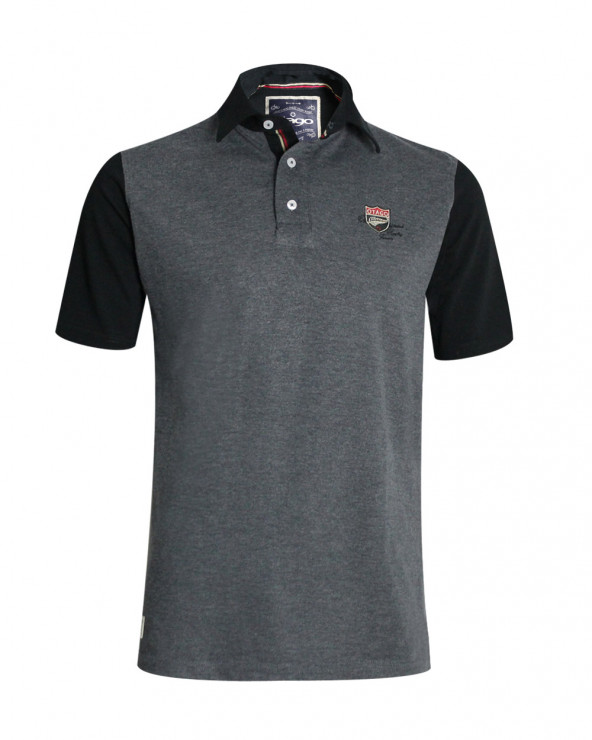 Polo Offiteam Otago gris/noir pour homme
