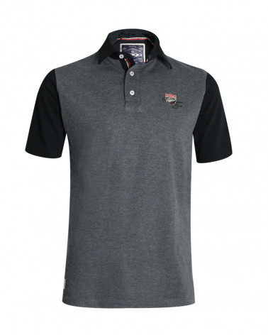 Polo Offiteam Otago gris/noir pour homme