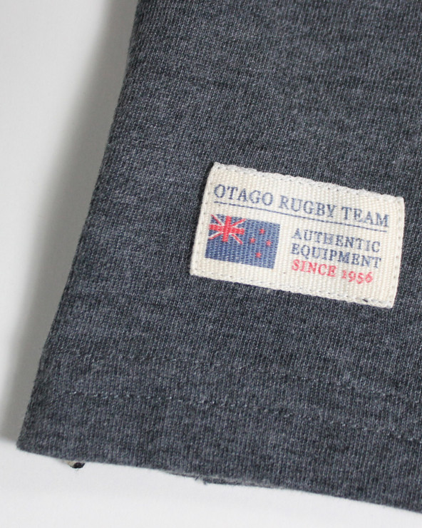 Génuine cousu en bas côté droit du polo Offiteam Otago gris/noir pour homme